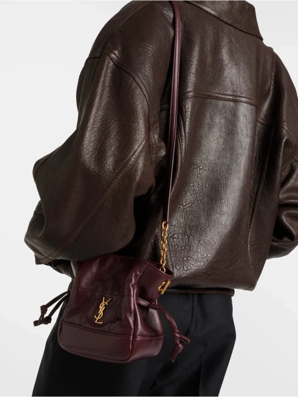 Saint Laurent  Burgundy Jamie Mini Bag - Picture 9 of 9